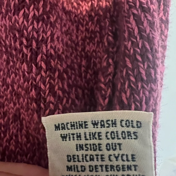 LL Bean Women’s Open Front long Line Chenille Cardigan size XS Burgundy - Picture 5 of 12